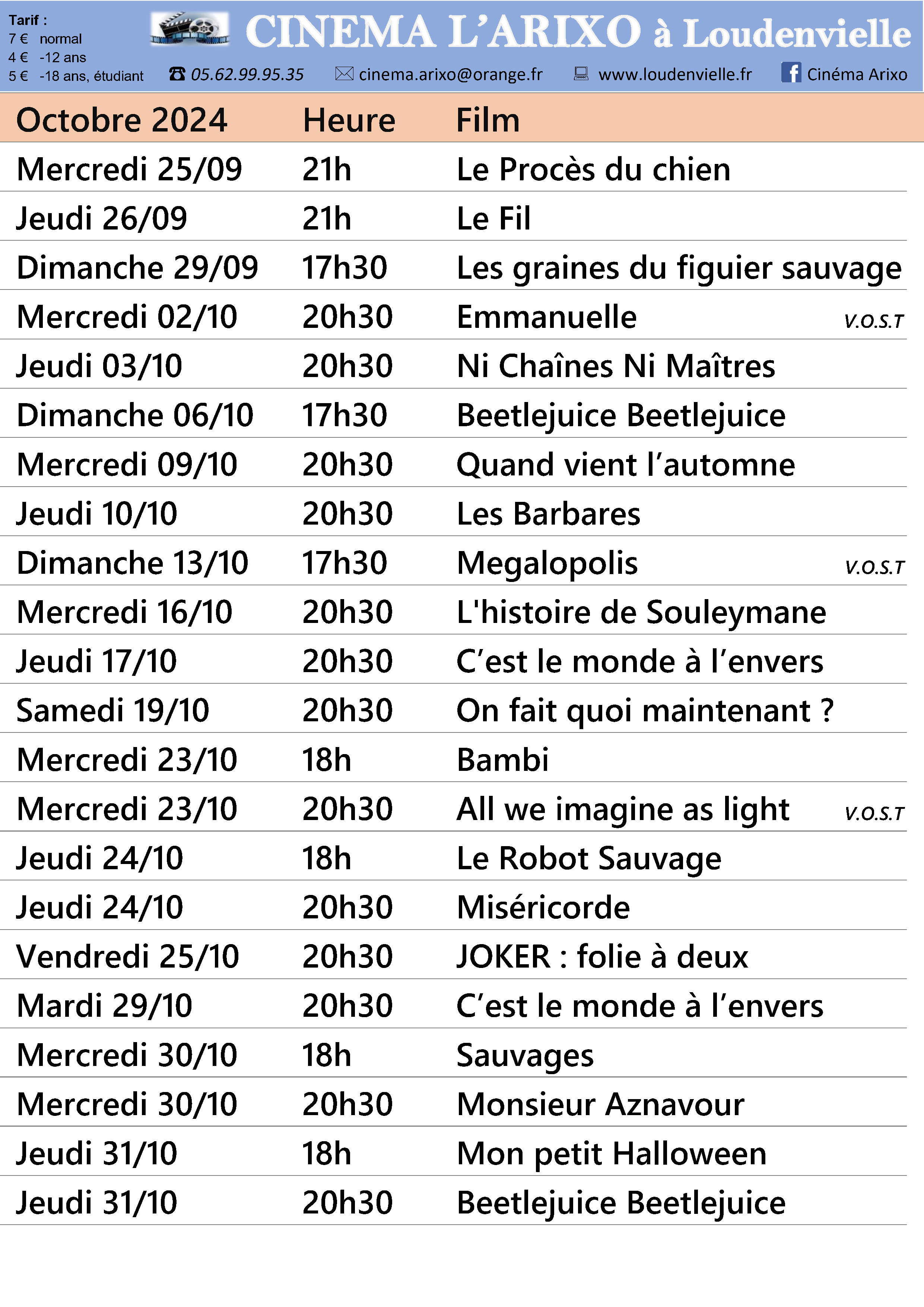 Programme cinéma l'arixo loudenvielle 